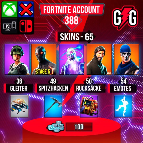 Fortnite OG Account - 65 Skins | OG STW | Galaxy | The Reaper | Omega (Stage 5) | Trailblazer