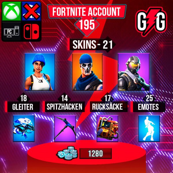 Fortnite OG Account - 21 Skins | OG STW | Rogue Agent | Blue Team Leader