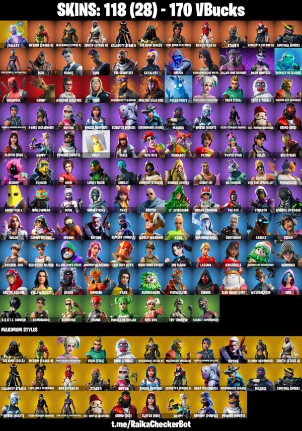 Fortnite OG Account - 118 Skins | Galaxy | Hybrid | Blackheart | Zenith | Calamity – Bild 2