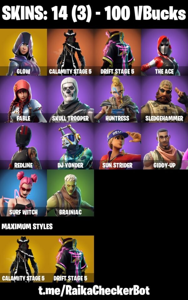 Fortnite OG Account - 14 Skins | Glow | Calamity | Drift – Bild 2