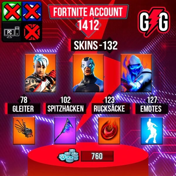 Fortnite OG Account - 132 Skins | Carbide | Fusion | Ronin