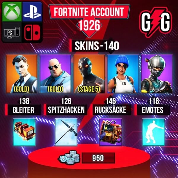 Fortnite OG Account - 140 Skins | Omega (Stage 5) | Elite Agent | Blue Team Leader | Gold Brutus | Gold Midas