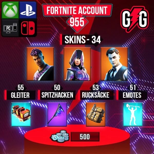 Fortnite OG Account - 34 Skins | Glow | Midas | Fade