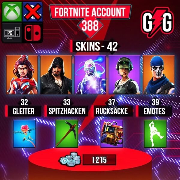 Fortnite OG Account - 42 Skins | Galaxy | Trailblazer | OG STW | Valor | Blackheart