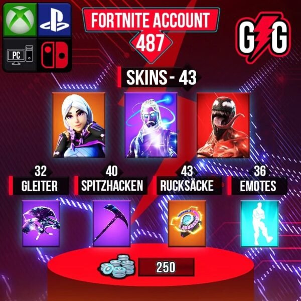 Fortnite OG Account - 43 Skins | Galaxy | Torin | Carnage