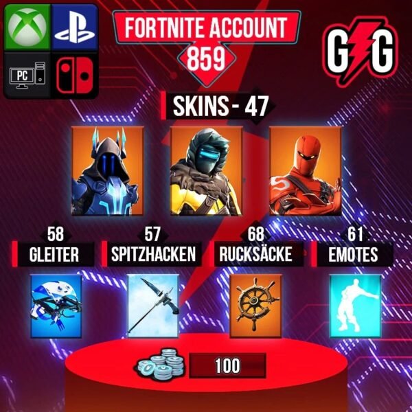 Fortnite OG Account - 47 Skins | Zenith | The Ice King | Hybrid