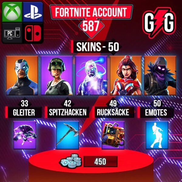 Fortnite OG Account - 50 Skins | Galaxy | Trailblazer | Valor | Carbide | Raven