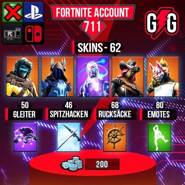 Fortnite OG Account - 62 Skins | Galaxy | The Ice King | Drift | Calamity | Zenith