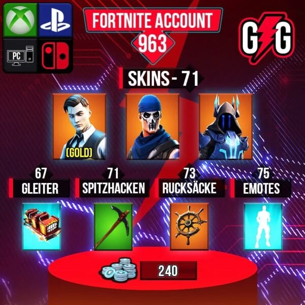 Fortnite OG Account - 71 Skins | OG STW | Gold Midas | The Ice King