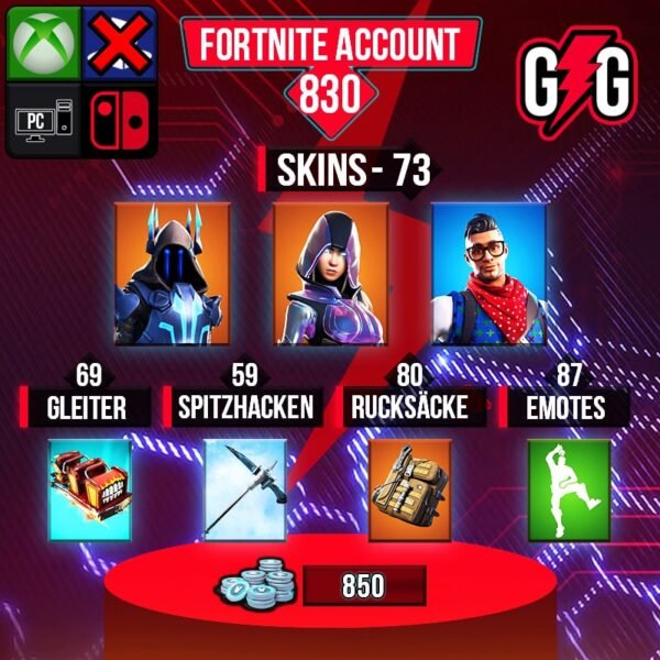 Fortnite OG Account - 73 Skins | Glow | Prodigy | The Ice King