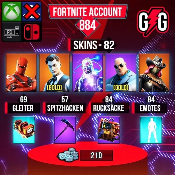 Fortnite OG Account - 82 Skins | Galaxy | Gold Brutus | Gold Midas | Hybrid | Calamity