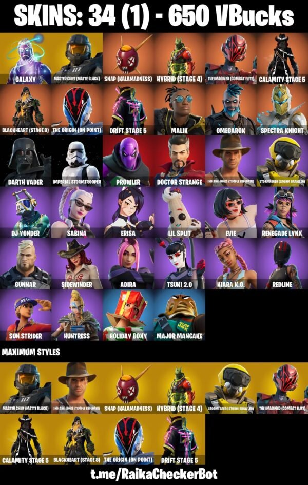 Fortnite OG Account - 34 Skins | Galaxy | Master Chief | Hybrid | Calamity | Blackheart – Bild 2