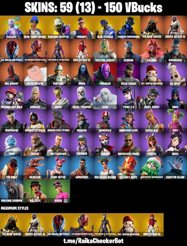 Fortnite OG Account - 61 Skins | Rogue Agent | Calamity | Blackheart – Bild 6