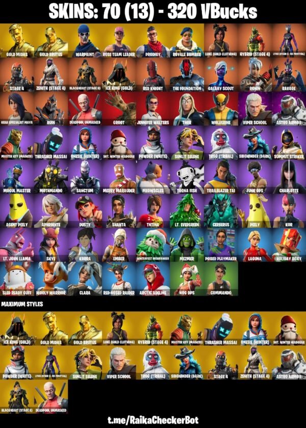 Fortnite OG Account - 70 Skins | Royale Bomber | OG STW | Gold Midas | Gold Brutus | Prodigy – Bild 6