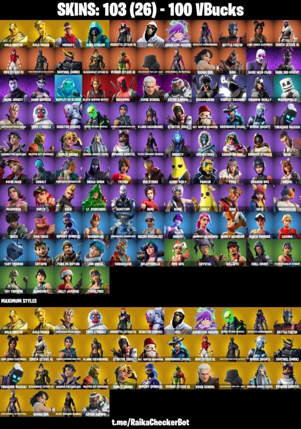 Fortnite OG Account - 103 Skins | Gold Midas | Gold Brutus | Prodigy | Rogue Spider Knight | Surf Strider – Bild 6