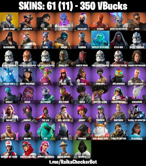 Fortnite OG Account - 61 Skins | Rogue Agent | Calamity | Blackheart – Bild 2